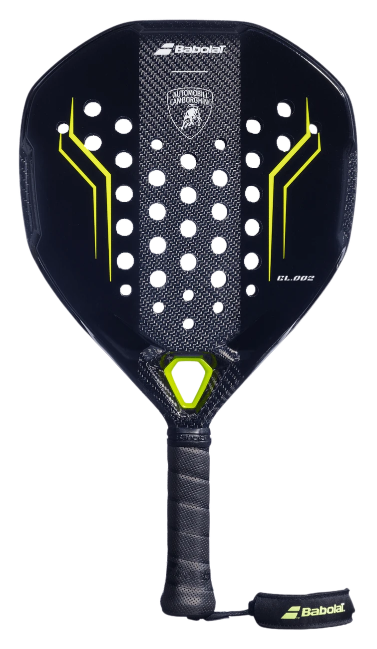 Pala Babolat x Automobili Lamborghini BL.002 · Negra, vista frontal