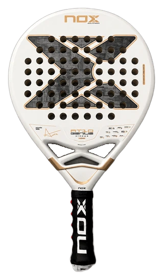 Pala NOX AT10 Genius 12K Alum Xtreme 2026 · Blanca, vista frontal
